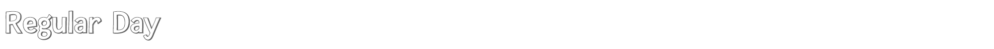 Sample characters Regular Day Font